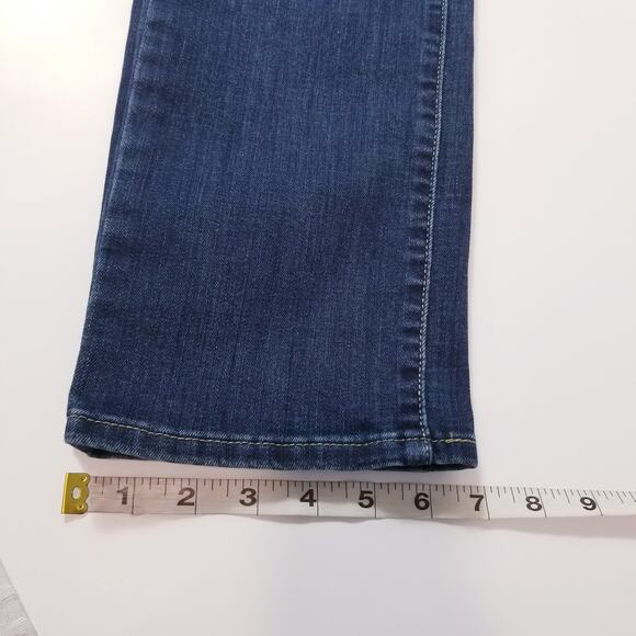 Levi's Strauss Jeans Mid Rise Slim Dark Wash Blue Denim - Picture 9 of 12